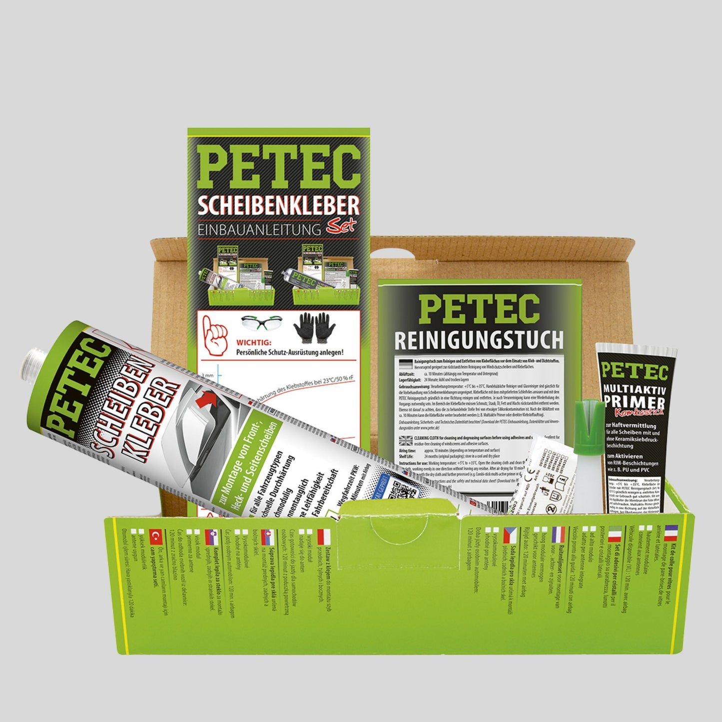 PETEC Scheibenkleber Set