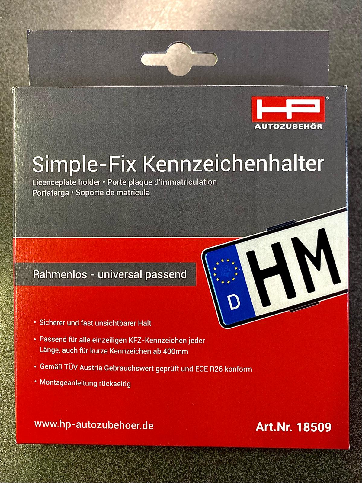 HP Kennzeichenhalter Simple-Fix
